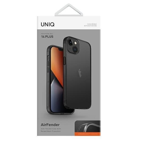 UNIQ iPhone 14 Plus -kuori Air Fender - Harmaa Grå