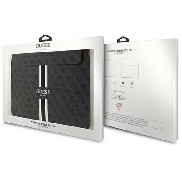 Guess Datorfodral 14\" 4G Printed Stripes - Svart Black