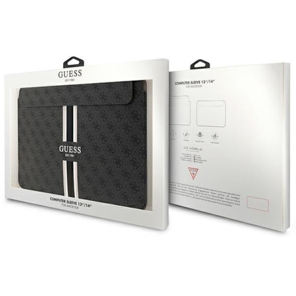 Guess Datorfodral 14" Printed Stripes - Svart Svart