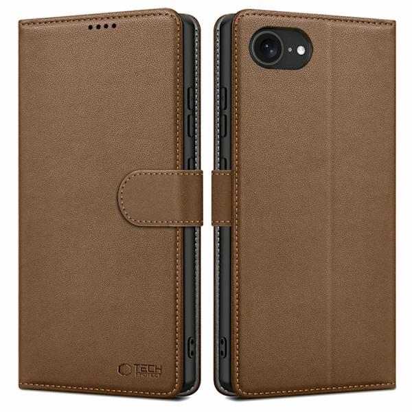 Tech-Protect iPhone 16e Plånboksfodral - Brun Brun