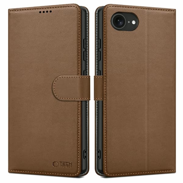 Tech-Protect iPhone 16e Pung Taske - Brun Brun