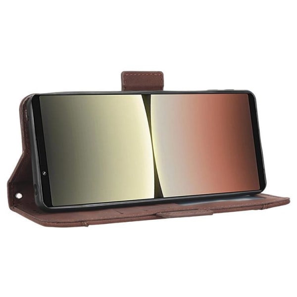 Sony Xperia 5 IV Wallet Case med flere kortpladser - brun