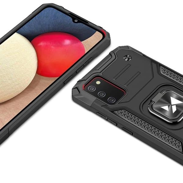 Wozinsky Galaxy A03s Skal Ring Armor Hybrid Magnetic Holder - Sin Blå