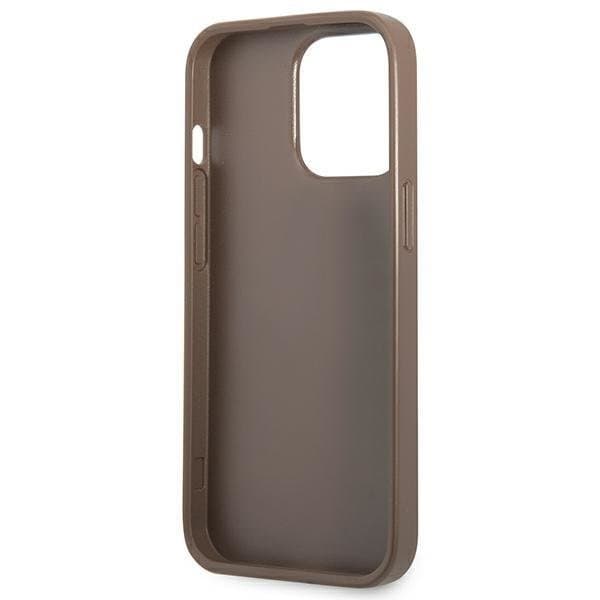 Guess iPhone 13 Pro Skal Kortholder 4G Triangle Logo - Brun Brun