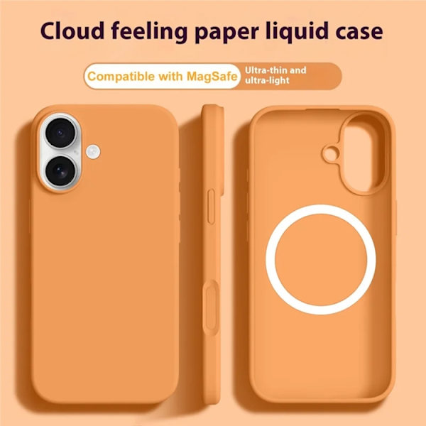 Mobilskal till iPhone 16 MagSafe Ultra Thin Silikon Orange