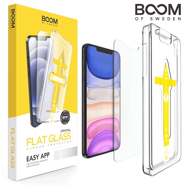 BOOM Flat Härdat Glas Skärmskydd iPhone X/Xs Transparent