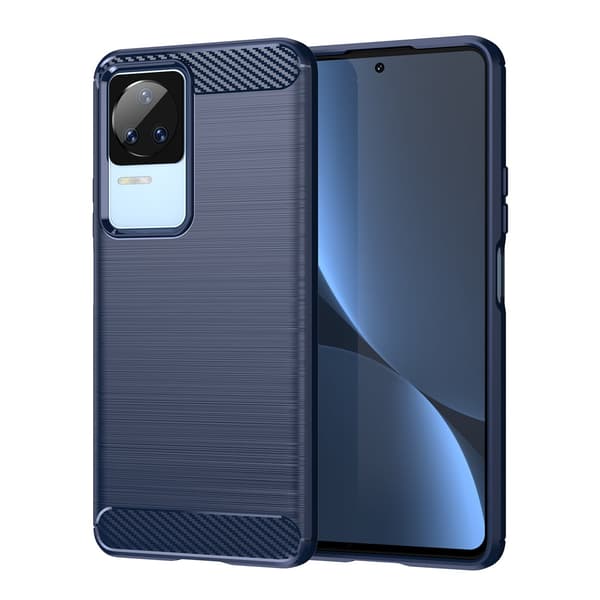 Xiaomi Poco F4 5G Cover Carbon Silicone - Blå Blå