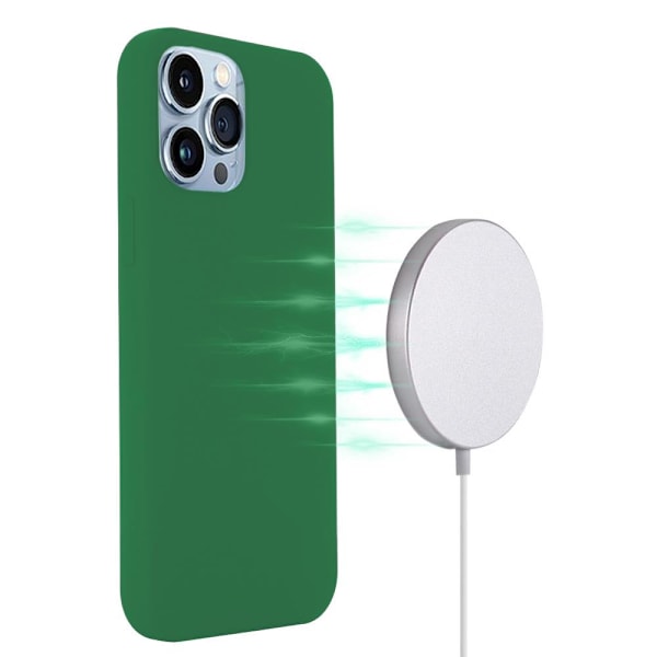 MagSafe Liquid Silicone Skal iPhone 13 Pro - Grön Grön