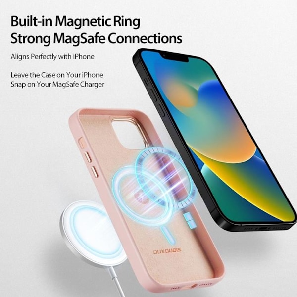 Dux Ducis iPhone 14 Skal MagSafe Grit - Rosa