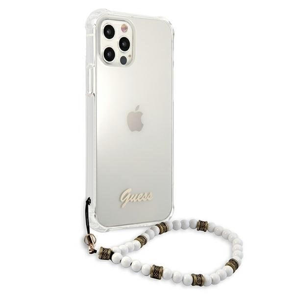 Guess iPhone 12 Pro Max Skal Vit Pearl - Transparent Vit