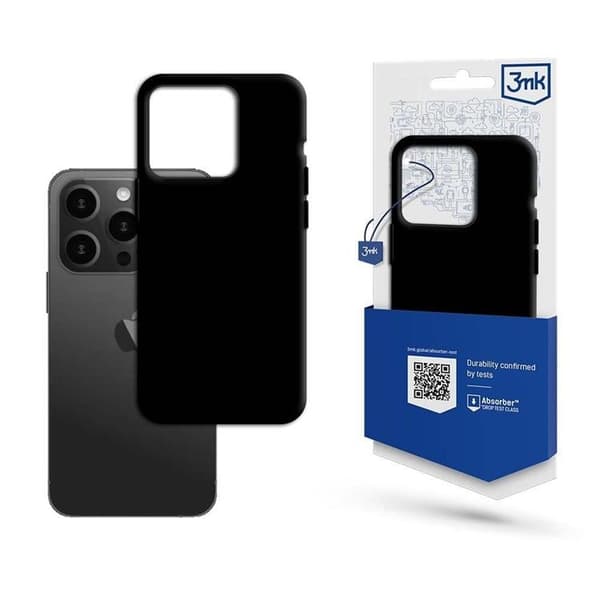 3MK iPhone 15 Pro Mobilskal Matte - Sort Black