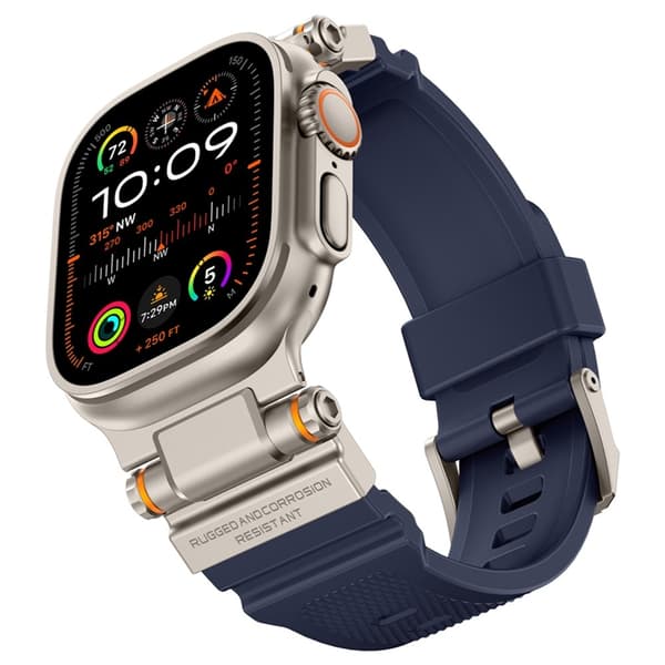 Apple Watch 42/44/45/46/49mm Armband Silikon - Blå Blå