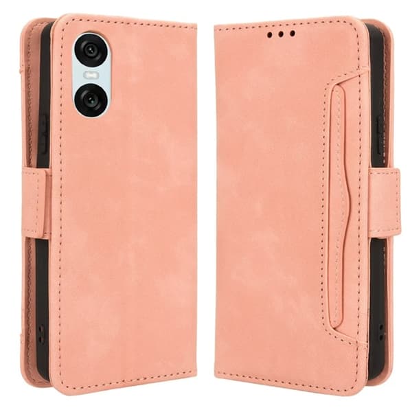 Sony Xperia 10 VI Plånboksfodral Konstläder - Rosa Rosa