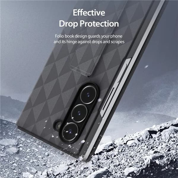 Dux Ducis Galaxy Z Fold 6 Plånboksfodral Fitt Kickstand - Grå Grå