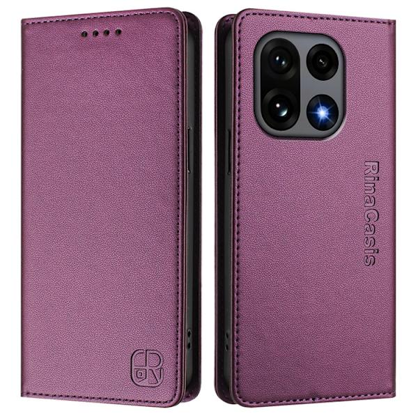 OnePlus 15 Plånboksfodral Rinacasis RFID-Skydd Konstläder Lila