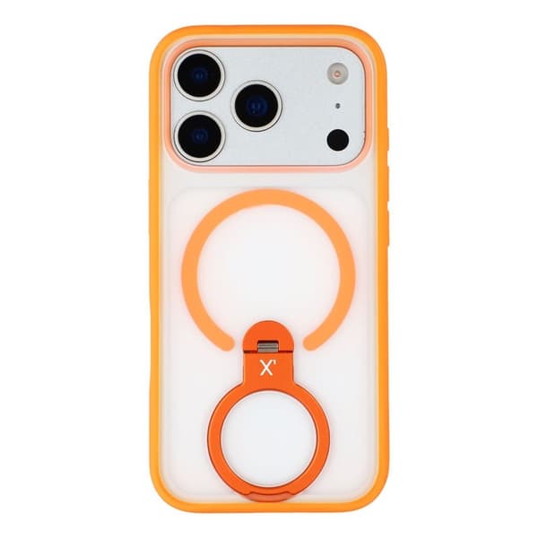X-LEVEL Mobilskal till iPhone 17 Pro Magnetiskt Kickstand Orange