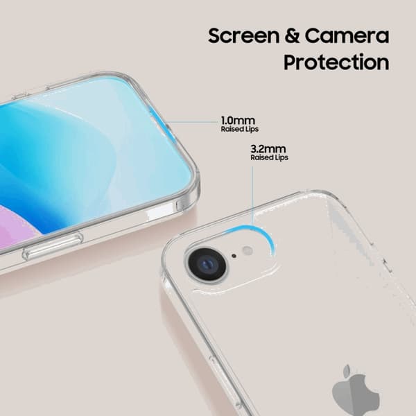Tech-Protect Mobilskal till iPhone 16e/17e Flexair - Clear Transparent