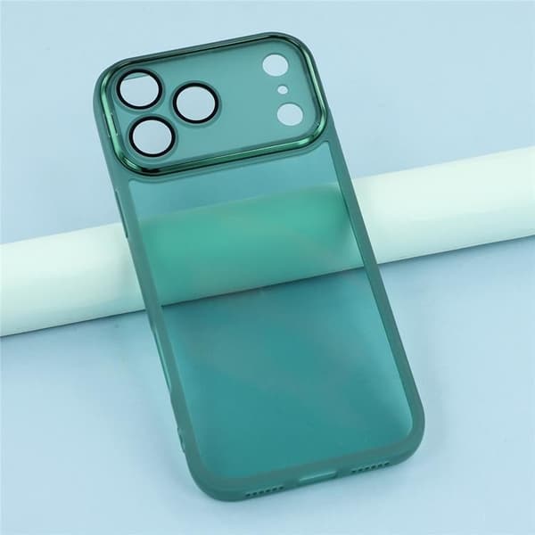 Mobilskal till iPhone 17 Pro Max Electroplated Kameraram - Grön Grön