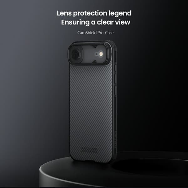 NILLKIN Camshield Pro Mobilskal till iPhone Air TPU + PC Klar Svart