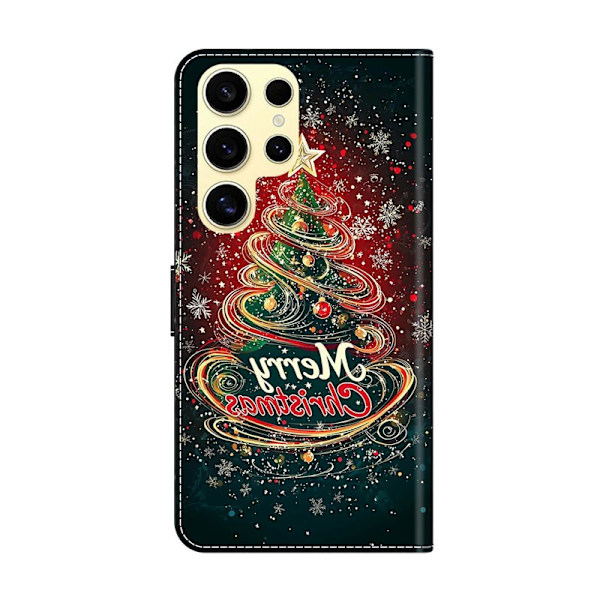 Plånboksfodral för Samsung Galaxy S26 Ultra Fällbart Ställ - Julgran - Grön