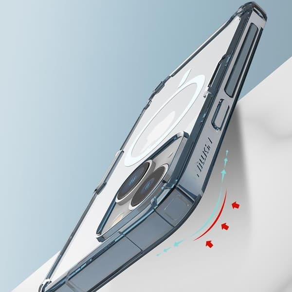 Nillkin iPhone 15 Plus Mobilskal Magsafe Nature Pro Armored Blå