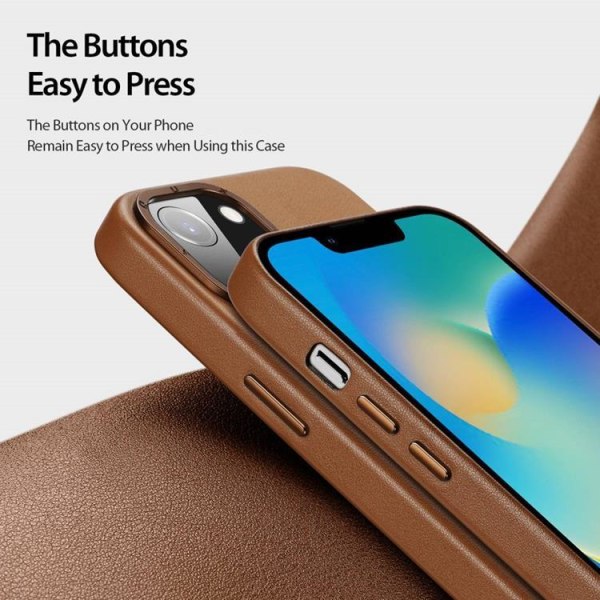 Dux Ducis iPhone 14 Plus -kotelo MagSafe Grit - ruskea
