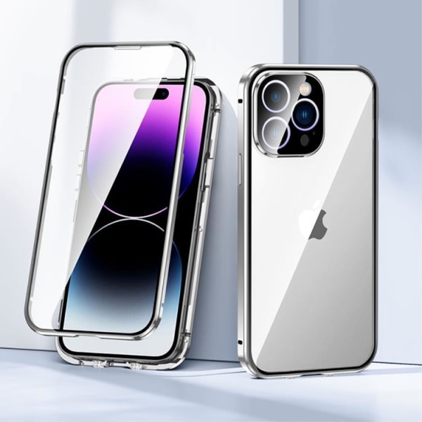 iPhone 14 Pro Shell Metal Magnetic - Sølv