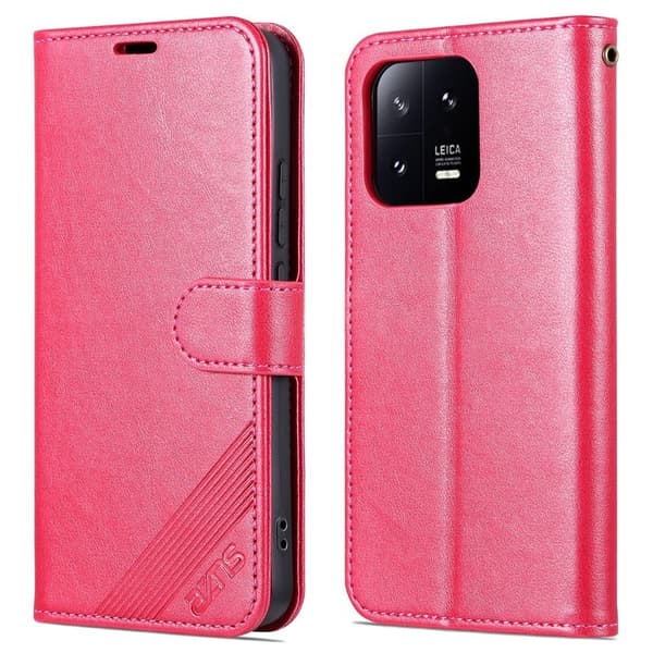 AZNS Xiaomi 13 Pro 5G Plånboksfodral - Stöttålig Konstläder - Röd