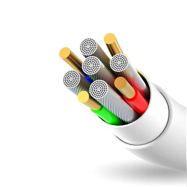 Dudao USB-A till Lightning kabel 3A 1m L1L Vit Vit
