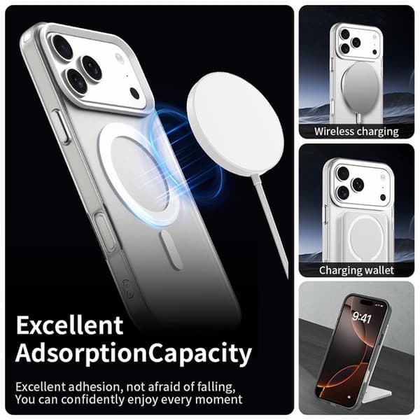 Mobilskal till iPhone 17 Pro MagSafe Anti Drop Hybrid - Vit Vit