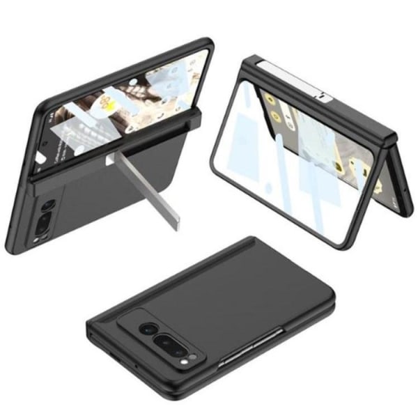 GKK Google Pixel Fold Mobile Case Kickstand kova PC - musta