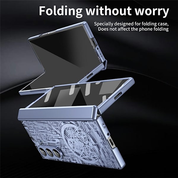 Mobilskal till Galaxy Z Fold 7 Mechanical Legend Electroplating - Blå Blå