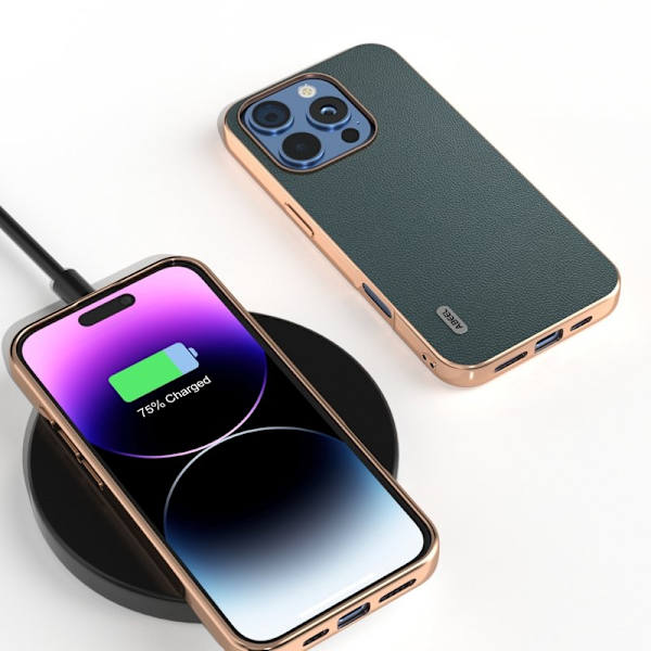ABEEL Mobilskal till iPhone 16 Pro Max Äkta Läder Grön