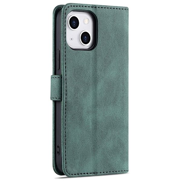 AZNS iPhone 13 mini Plånboksfodral Konstläder - Grön