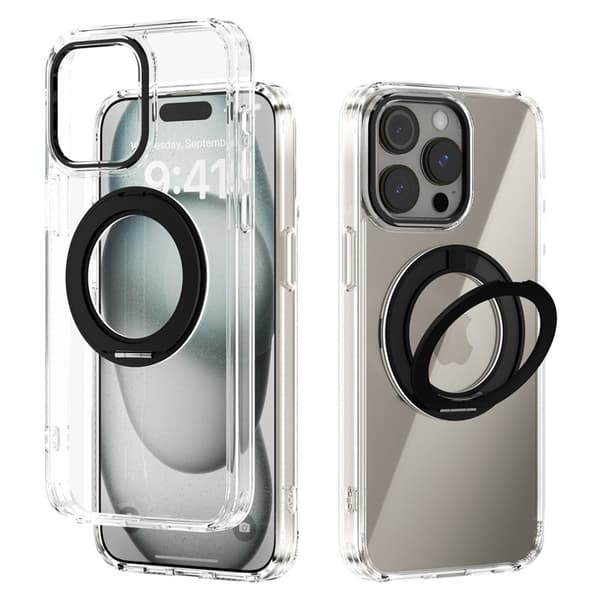 ABEEL Q-LUCK Mobilskal till iPhone 14 Pro Max Shockproof Kickstand Svart