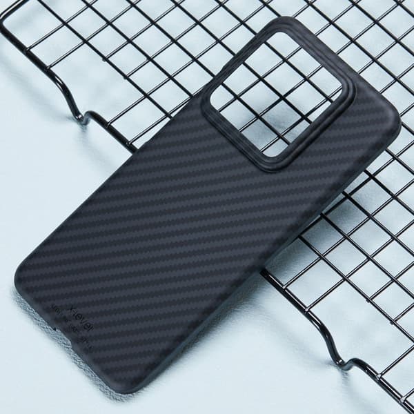 X-LEVEL Mobilskal till Xiaomi 14 Pro Kolfiber Textur Slim Svart