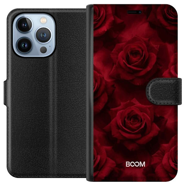Pungcover til Apple iPhone 13 Pro med Crimson Rose