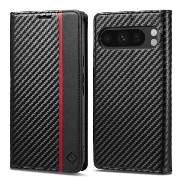 LC.IMEEKE Google Pixel 9 Pro Plånboksfodral Konstläder - Vit