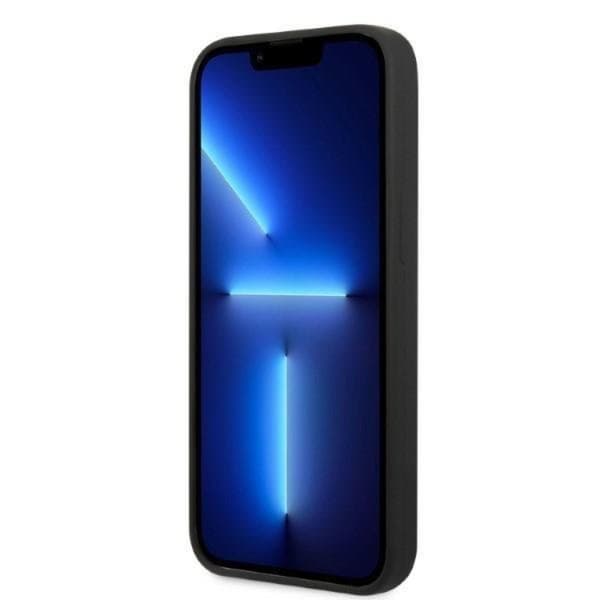 Guess iPhone 13 Pro Max Skal MagSafe Silicone Logo Plate - Sort Black