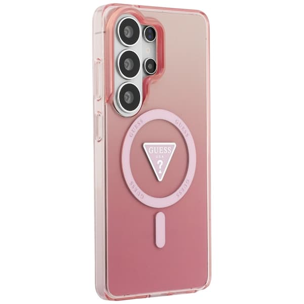 Guess Mobilskal För Galaxy S26 Ultra MagSafe IML Gradient Triangle - Rosa Rosa
