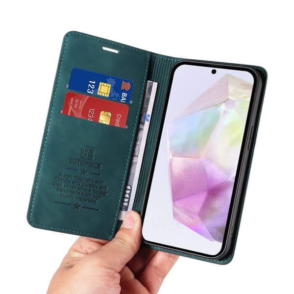 BETOPNICE 003 Samsung Galaxy A56 5G Plånboksfodral Konstläder - Grön
