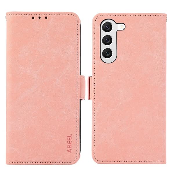 ABEEL Samsung Galaxy S22+ 5G Plånboksfodral Konstläder RFID Rosa