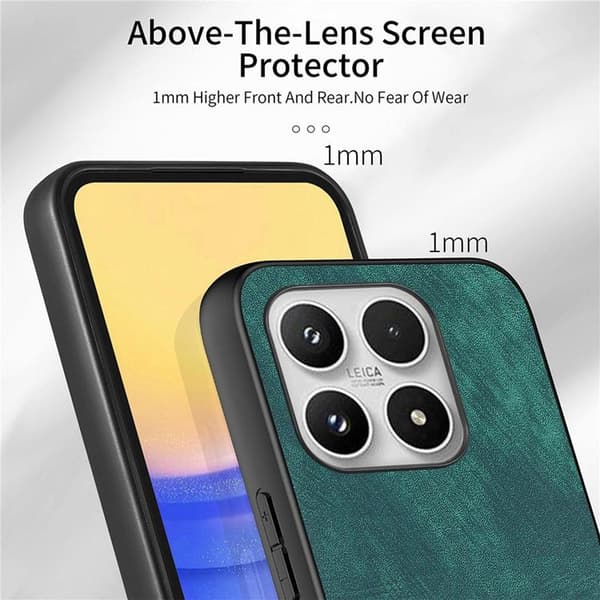 Mobilskal för Xiaomi 17 Retro Läder Shockproof Slim Grön