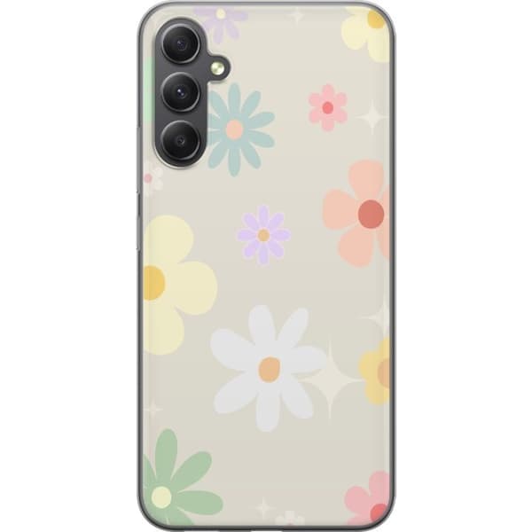 Taske til Samsung Galaxy A16 5G med fejende blomster