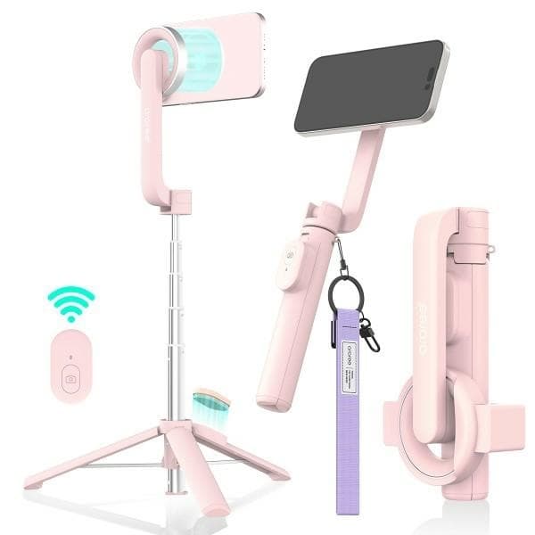 Araree Selfie Stick MagSafe Stativ Bluetooth Magfie Pod - Lyserød Rosa