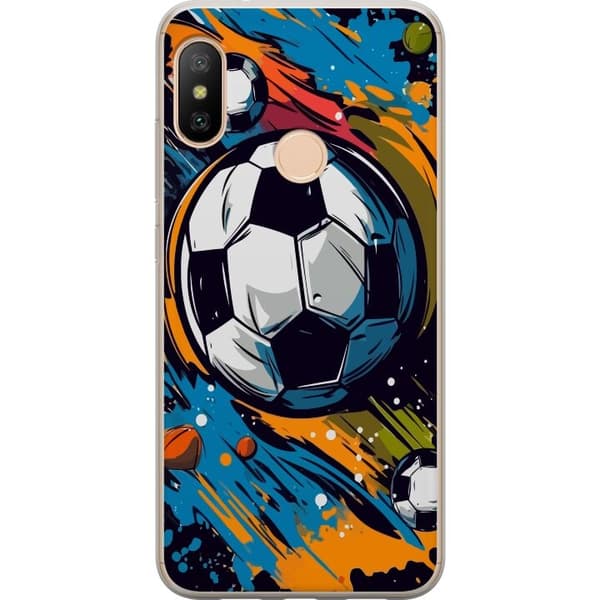 Mobilskal till Xiaomi Redmi 6 Pro med Fotbollar