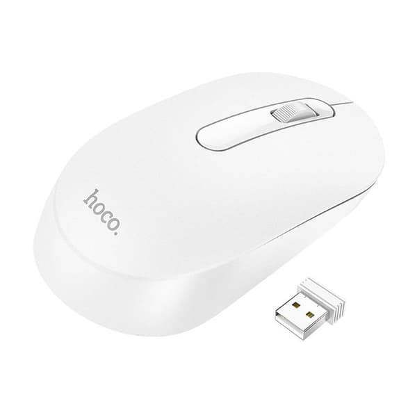 Hoco Trådløs Mus 2.4G 1200 DPI GM14 - Hvid Vit