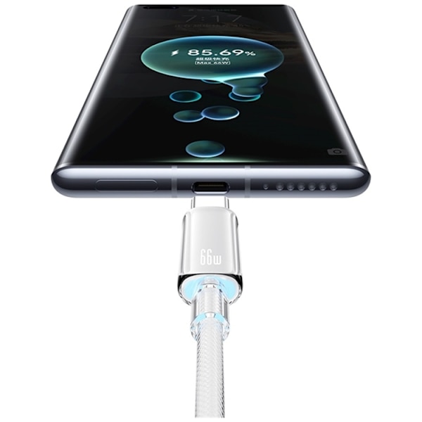 Usams USB-A till USB-C Kabel 1.2m Cloud - Rosa Rosa
