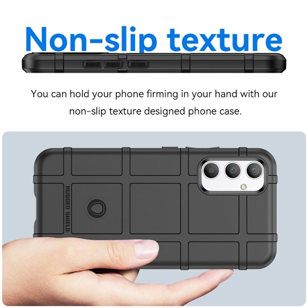 Galaxy A23 5G/4G Mobilskal Rugged Square Grid - Svart Svart