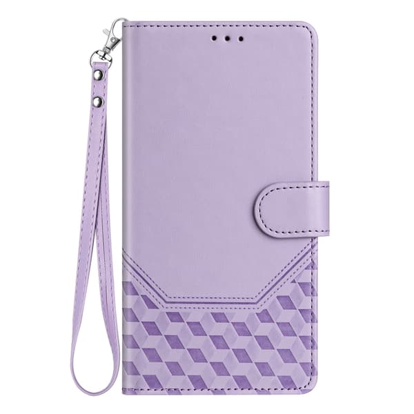 Nothing Phone (3a) Pro Plånboksfodral Imprinted Honeycomb RFID Lila